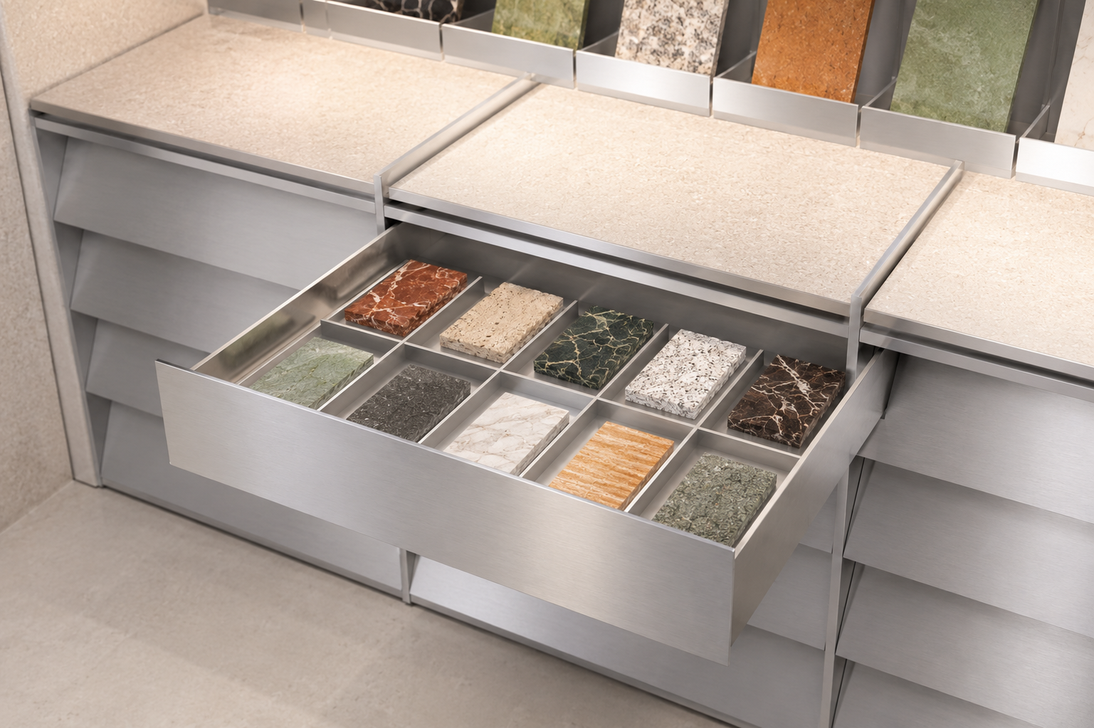 Matter Swatches in Drawer